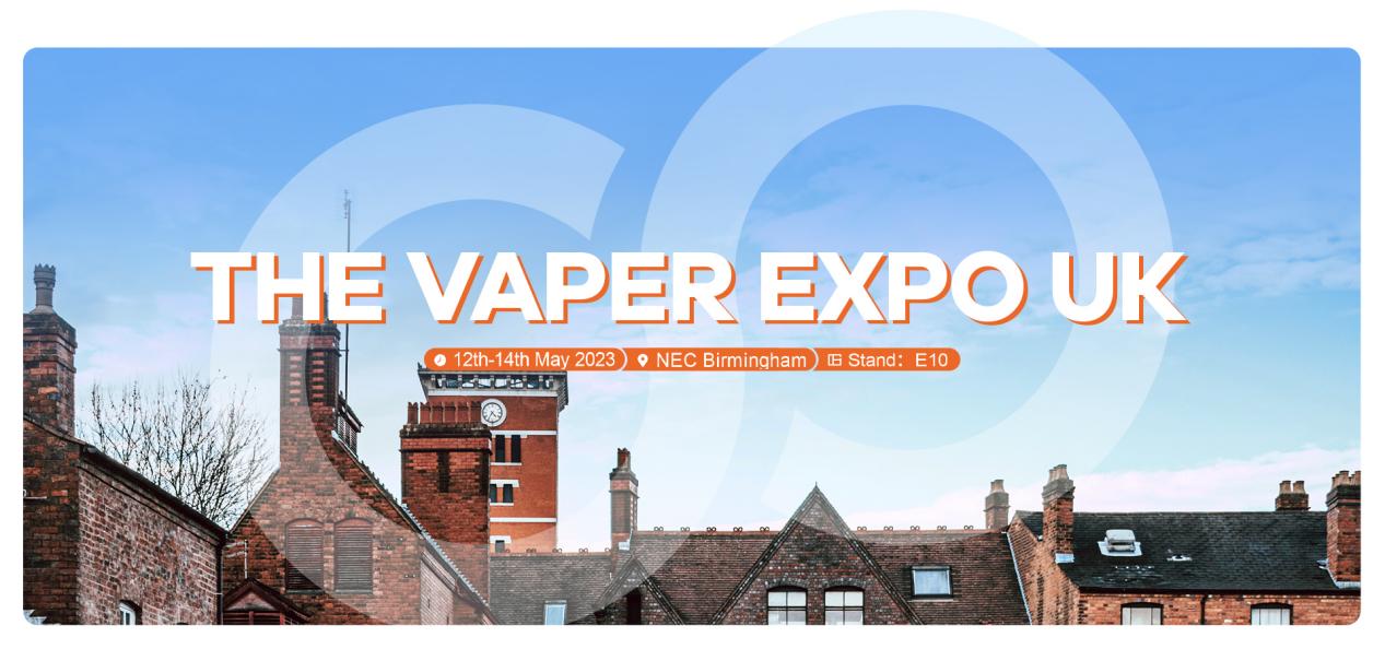 May 12th-14th, The Vaper Expo UK, Enjoy vaping with ZOVOO