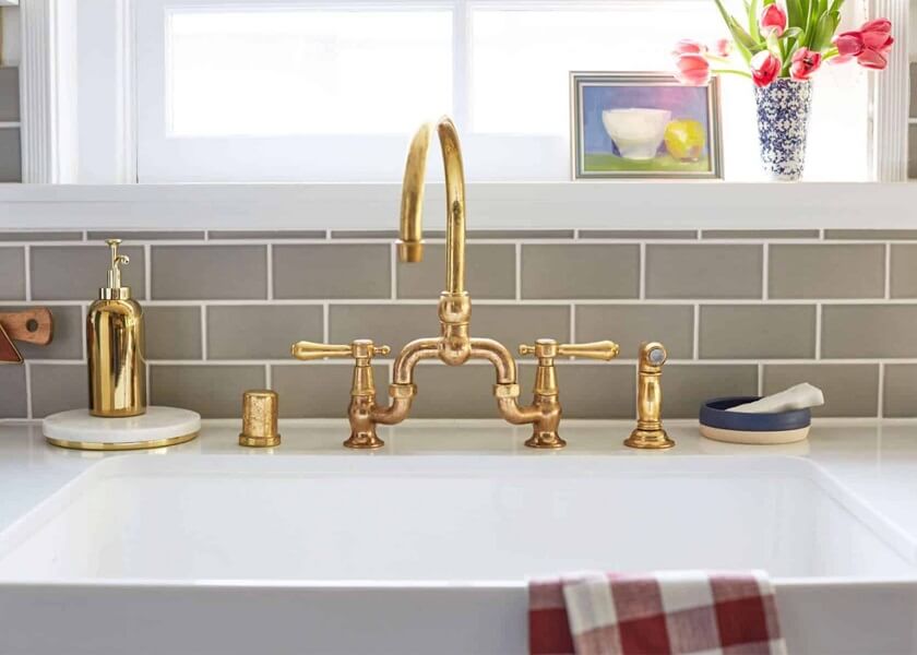 Elevate Your Space with Timeless Elegance: Unveiling Unlacquered Brass Handmade Kitchen and Bathroom Fixtures