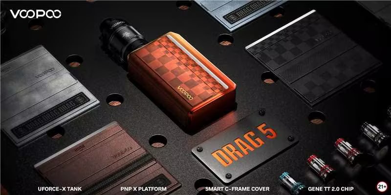 Equipped with New UFORCE-X TANK, the First 177W Modof VOOPOO, DRAG 5, now arrives in the UK